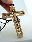 holy bronze bishop pectoral christian clergy cross crucifix rope cord