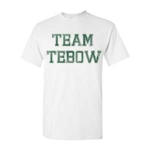 Team Tebow Distressed Green Print T Shirt by BBG  Sports 