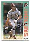 DAVE HOLLINS autograph 1992 TOPPS signed card PHILLIES 92  
