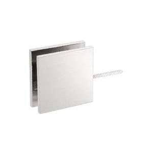   Satin Chrome Square Wall Mount Movable Transom Clamp