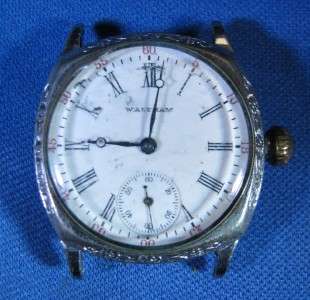  American Waltham 15 Jewel Stainless Pocket Watch Movement G  
