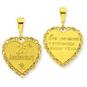  14k 25th Anniversary Charm Jewelry