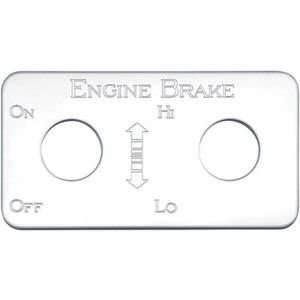  Kenworth Engine Hi/Low Switch Plate, Stainless Steel 