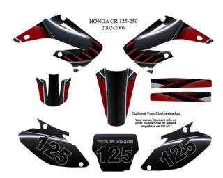 Honda CR 125 250 2002 09 MX Graphics Decals Kit #8001R  