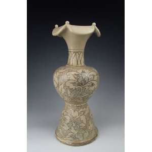  One Cizhou Ware Porcelain Gu shaped Vase, Chinese Antique 