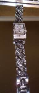 Authentic MICHAEL KORS Womens SILVER Watch Bracelet BLING CRYSTAL 