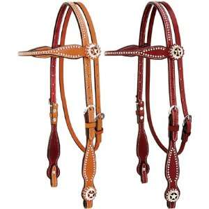  Weaver Leather Texas Star Browband Headstall Sports 