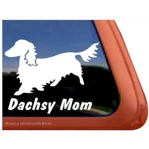    Dachsy Mom Vinyl Window Decal Weiner Dog Sticker Automotive