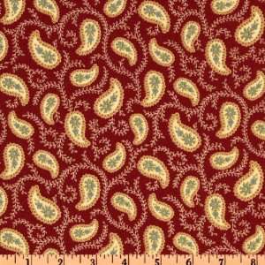  44 Wide Wellesley Paisley Crimson Fabric By The Yard 