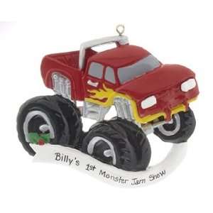  Personalized Monster Truck Christmas Ornament