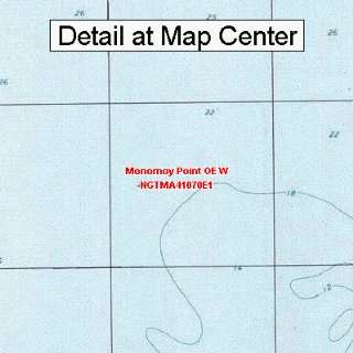  USGS Topographic Quadrangle Map   Monomoy Point OE W 