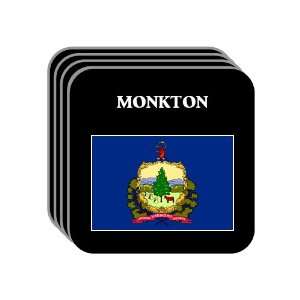 US State Flag   MONKTON, Vermont (VT) Set of 4 Mini Mousepad Coasters