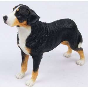  Figurine Greater Swiss Mountain Dog Hand Painted Resin 