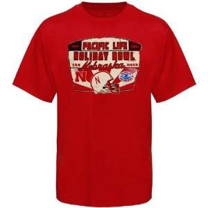Nebraska Cornhuskers Scarlet 2009 Holiday Bowl Centerpoint T shirt 