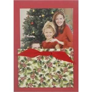  Red Holly with Bow Photo Card Kit