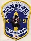 Washington D.C. Metro   Special Ops K 9/SWAT/Bomb shoulder police 