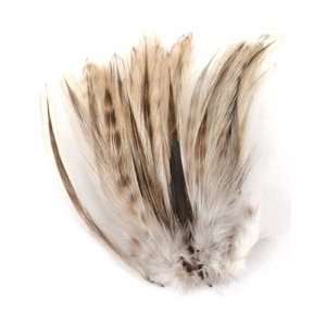  Zucker Feather Hackle Badger Strung Feathers Natural B151 