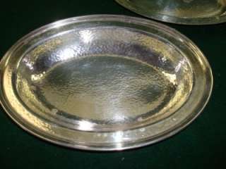 MERIDEN HAMMERED SILVERPLATE COVERED SERVING DISH  