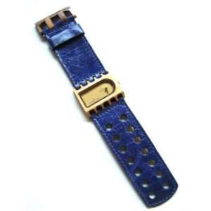   Mistura Ferro Collection Blue Genuine Leather Zebrawood Watch