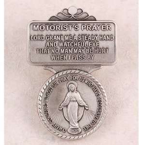   Automobile Vehicles Silver Miraculous Medal St. Mary Motorist Prayer