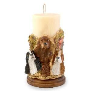  Carved candle, Cocker Spaniels