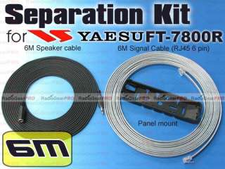 6M Separation Cable Kit with panel mount (8 7800) for Yaesu FT 7800R