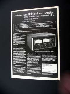 McIntosh MC 2205 Power Amplifier Amp 1976 print Ad  