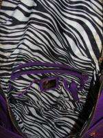 ~MAXX New York Purple Leather End Pocket HOBO Shoulder Bag Handbag 