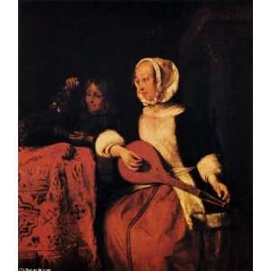 Hand Made Oil Reproduction   Gabriel Metsu   24 x 28 inches   Woman 