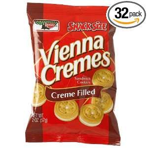 Vienna Cremes Sandwich Cookies, Grab N Go Snacks, 2.33 Ounce Packages 