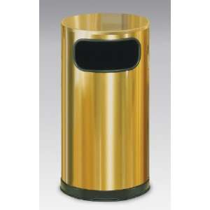  Metallic 12 gallon Steel Flat Top Satin Brass Stainless Steel Waste 