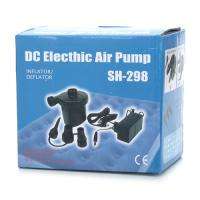 25W AC DC Electric Air Pump Home Car Inflate Deflate 3 x Nozzles 