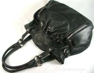 Makowsky Lisbon Leather Tote Bag Purse Black 846524105902  