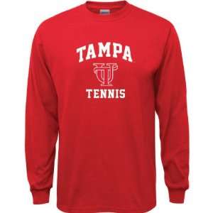 Tampa Spartans Red Youth Tennis Arch Long Sleeve T Shirt  