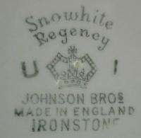 JOHNSON BROS Crown Mark Snowhite Regency ROSE Plates  