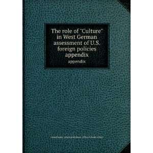  The role of Culture in West German assessment of U.S 