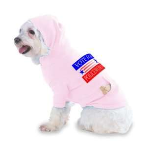 VOTE FOR POLICE WOMAN Hooded (Hoody) T Shirt with pocket for your Dog 