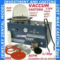 Vacuum CASTING INVESTMENT Machine Mini Jewelry Lost Wax  