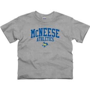  McNeese State Cowboys Youth Athletics T Shirt   Ash 