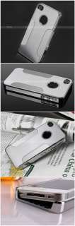   Chrome Deluxe Silver Metal Brushed Case Cover For iPhone 4 4S  