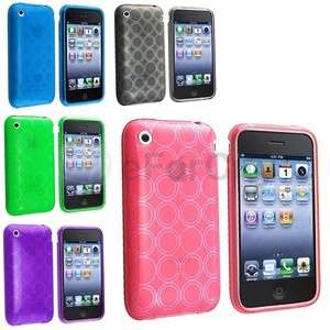 TPU Silicone Case Skin Cover Accessory Pack Bundle For Apple IPHONE 3G 