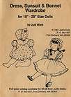 Vintage 1981 Dress   Sunsuit & Bonnet Wardrobe Pattern for 18 20 