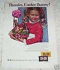 1978 M&Ms chocolate candies candy Easter girl 1 PG AD