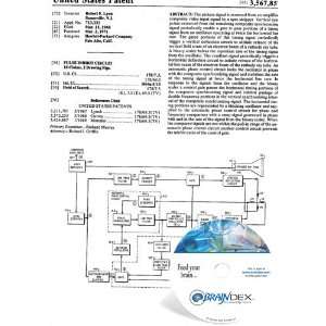  NEW Patent CD for PULSE INHIBIT CIRCUIT 