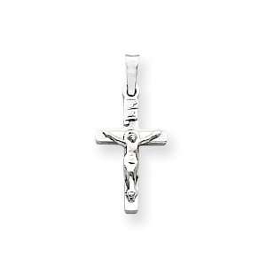  14k White Gold INRI Crucifix Charm Jewelry