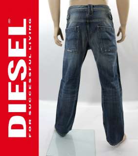 Brand New Diesel Gualbon Blue Mens Jeans Pants Italy  
