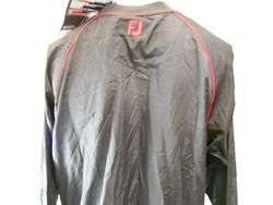 FJ New Mens FootJoy Performance Windshirt Long Sleeve Black/Red XL 