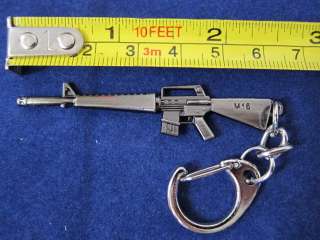 Metal Gun Weapon Key Chain   Mini M16 Rifle Gun no. 3299  