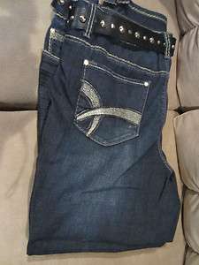 NWT Lane Bryant denim jeans w/ studded beltsize 18  