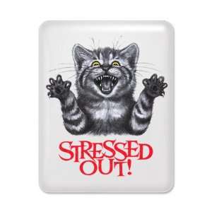  iPad Case White Stressed Out Cat 